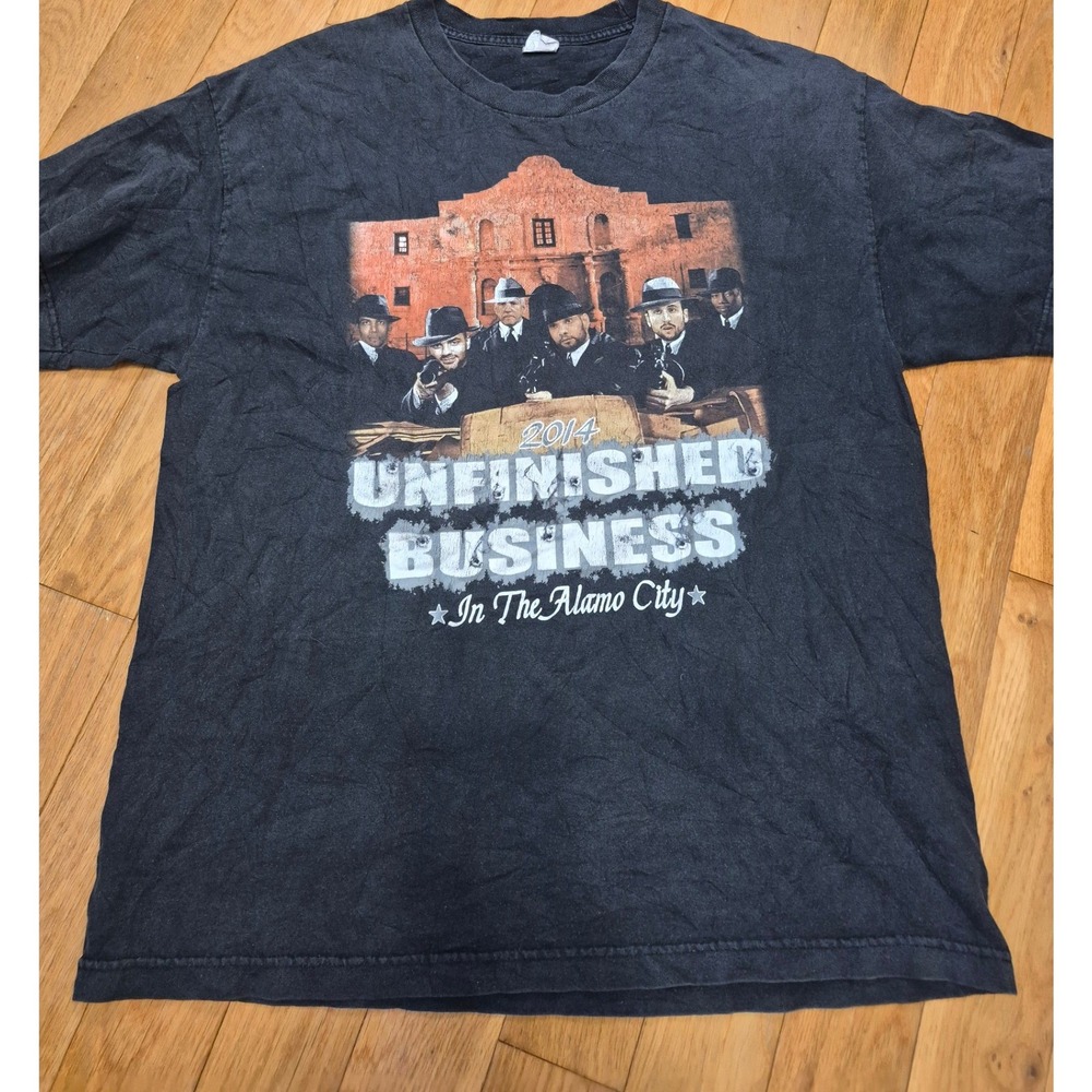 Alstyle 2014 Unfinished Business Alamo City San Antonio Texas Graphic T-Shirt L